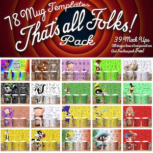 Thats All Folks 78 Mug templates and 39 Mock Ups