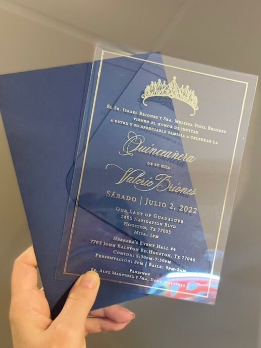 Clear Invitation for Quince Quinceanera Invitation Quince Etsy Canada