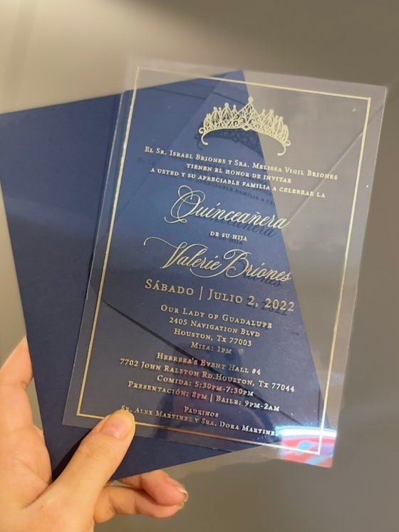 Clear Invitation for Quince Quinceanera Invitation Quince Etsy Canada