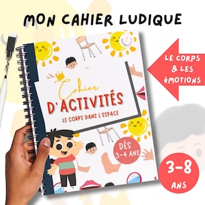 Livre activités Thème Corps et Émotions, cahier d&#39;apprentissage dès 3 ans, éveil enfant, livre pour enfants, PDF imprimable, Montessori