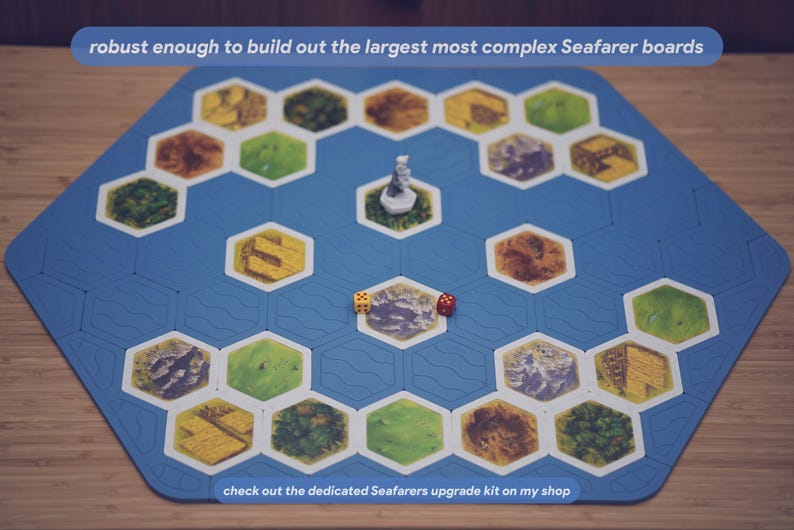 Catan Magnetic Tile Holders: Custom Colored Game Board, Snappy Upgrade Kit image 13