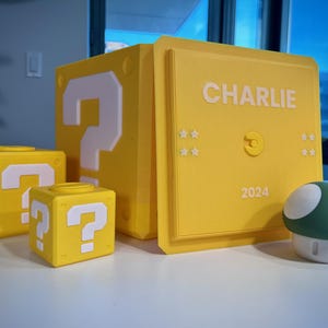 Nintendo Question Block Storage Lockable Mario Question Block: Personalized Storage Box & Piggy Bank - Etsy
