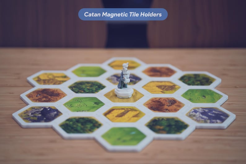 Catan Magnetic Tile Holders: Custom Colored Game Board, Snappy Upgrade Kit image 3