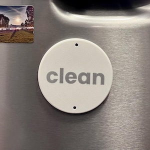 Clean Dirty Dishwasher Magnet: Flippable Reversible Kitchen Organizer and Label