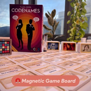 Codenames Magnetisches Spielbrett | Flip ein neues Spiel in 2 sek | Hält alle 200 Karten | Zackiges & sicheres Upgrade | Funktioniert mit magnetischen Karteikarten