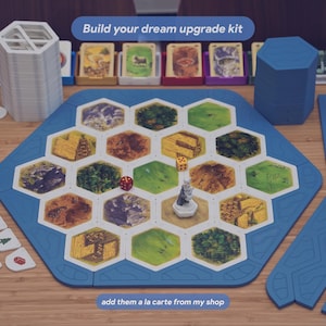 Catan Magnetic Tile Holders: Custom Colored Game Board, Snappy Upgrade Kit image 15