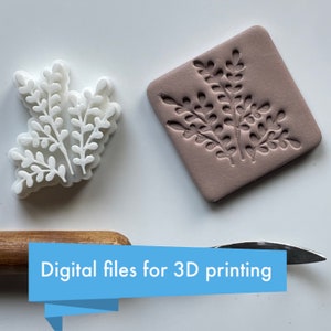 Plant silhouette stamp set - digital stl files