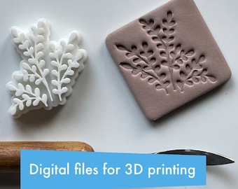 Plant silhouette stamp set - digital stl files