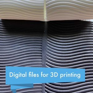 Wavy Line Texture Rollers - Embossed and Debossed - Digital STL Files