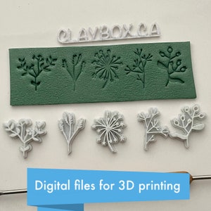 Aromatic herbs stamp set - digital stl files