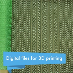 Knitted sweater texture rollers / Digital STL File