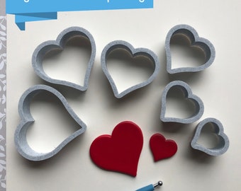 Heart Clay Cutter Set: 3D Printable STL Files (Digital Download)