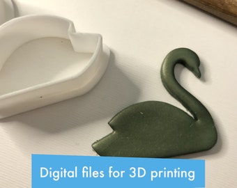 Swan Cutter Set - Digital STL Files for Polymer Clay