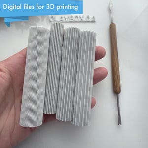 Polymer Clay Line Texture Roller Set – Digital STL Files for 3D Printing (7 Sizes)