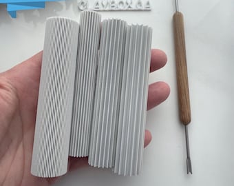 Polymer Clay Line Texture Roller Set – Digital STL Files for 3D Printing (7 Sizes)