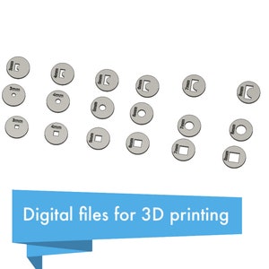Extruder die set - circles and squares - Digital STL files