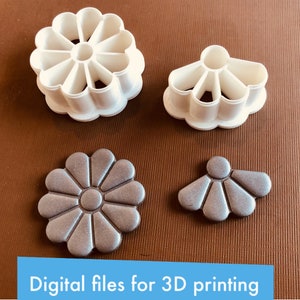 Daisy & Partial Daisy Cutter/Set di timbri / File STL digitali / Taglierine per argilla polimerica stampabili in 3D