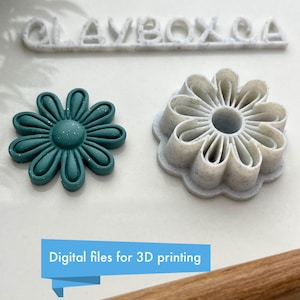 Daisy Polymer Clay Cutter - File digitali STL per stampa 3D - Undici dimensioni