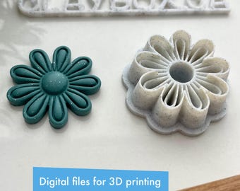 Daisy polymeerkleisnijder - STL digitale bestanden voor 3D-printen - elf maten