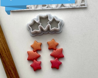 Star cluster polymer clay cutter - Digital STL files - eight sizes