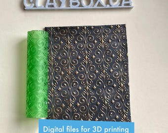 Art deco texture roller, digital STL file for 3D printing