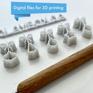 Christmas Dangle Stamp Set | Digital STL Files | 3D Printable Polymer Clay Stamps