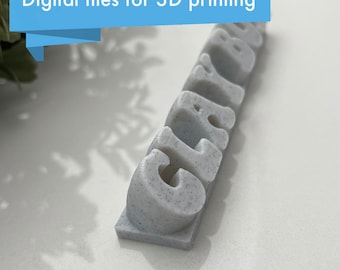Letras de alfabeto con estilo - Archivos digitales STL para impresión 3D