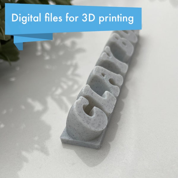 Groovy alphabet display letters - Digital STL files for 3D printing