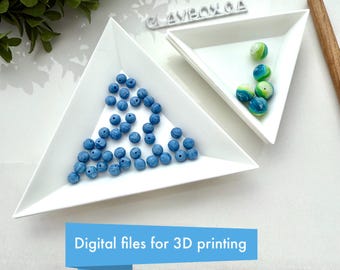 Triangle Bead Trays: Stackable Jewelry Organizer STL Files (Digital Download)