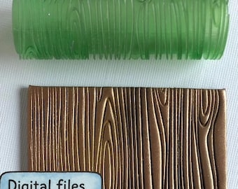 Wood Grain Texture Roller Set For Polymer Clay – Digital STL Files for 3D Printing