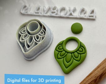 Teardrop Hoop Polymer Clay Cutter Set – STL Digital Files for 3D Printing