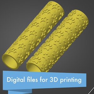 Paw print Texture Roller / Digital STL File