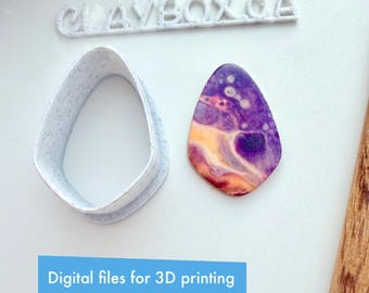 Diamond Teardrop Polymer Clay Cutter Set - Digital STL Files for 3D Printing (7 Sizes)