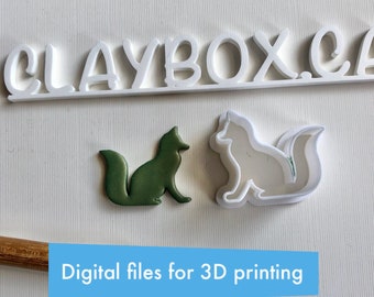 Fox Cutter Set: ポリマークレイ用 3D プリント STL ファイル (デジタルダウンロード)