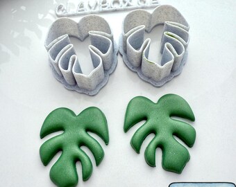 Monstera Leaf Polymer Clay Cutter Set – 6 STL Files for 3D Printing