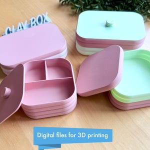 Stacking Storage Box STL Files – Digital Download – 3D Printed Storage for Beads, Findings, Small Craft Items