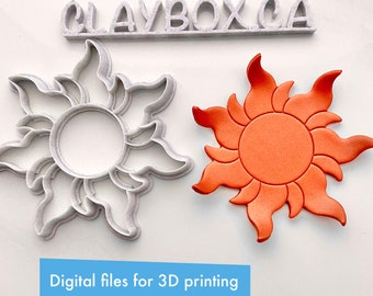 Sun Cutter & Stamp: 3D Printable STL File for Polymer Clay (Digital Download)