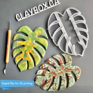 Grand emporte-pièce en forme de feuille de Monstera | Fichier numérique STL pour impression 3D | 3 tailles