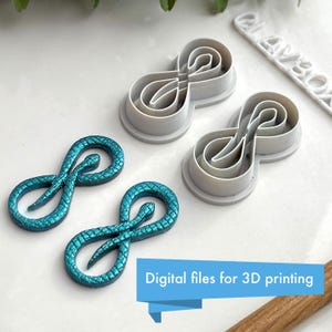 Infinity snake polymer clay cutter - Digital STL files - ten sizes