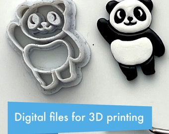 Panda cutter set - six sizes - digital files for 3D printing