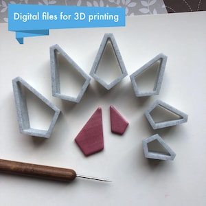 Diamond Shaped Polymer Clay Cutters - Digital STL Files for 3D Printing