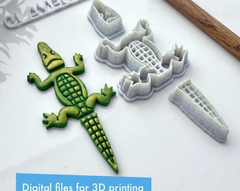 Alligator Polymer Clay Cutter Set – Digital STL Files for 3D Printing