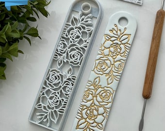 Roses bookmark clay cutter - digital STL files