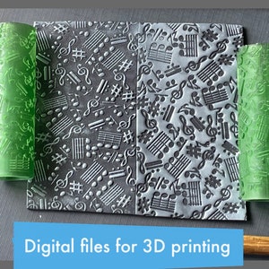 Music texture rollers / Digital STL File