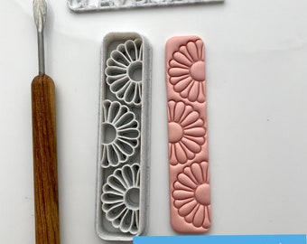 Daisy barrette cutter - four sizes - digital STL files