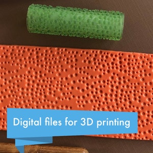 Dotty Texture Rollers | Digital STL Files | 3D Printable Embossing Rollers for Polymer Clay