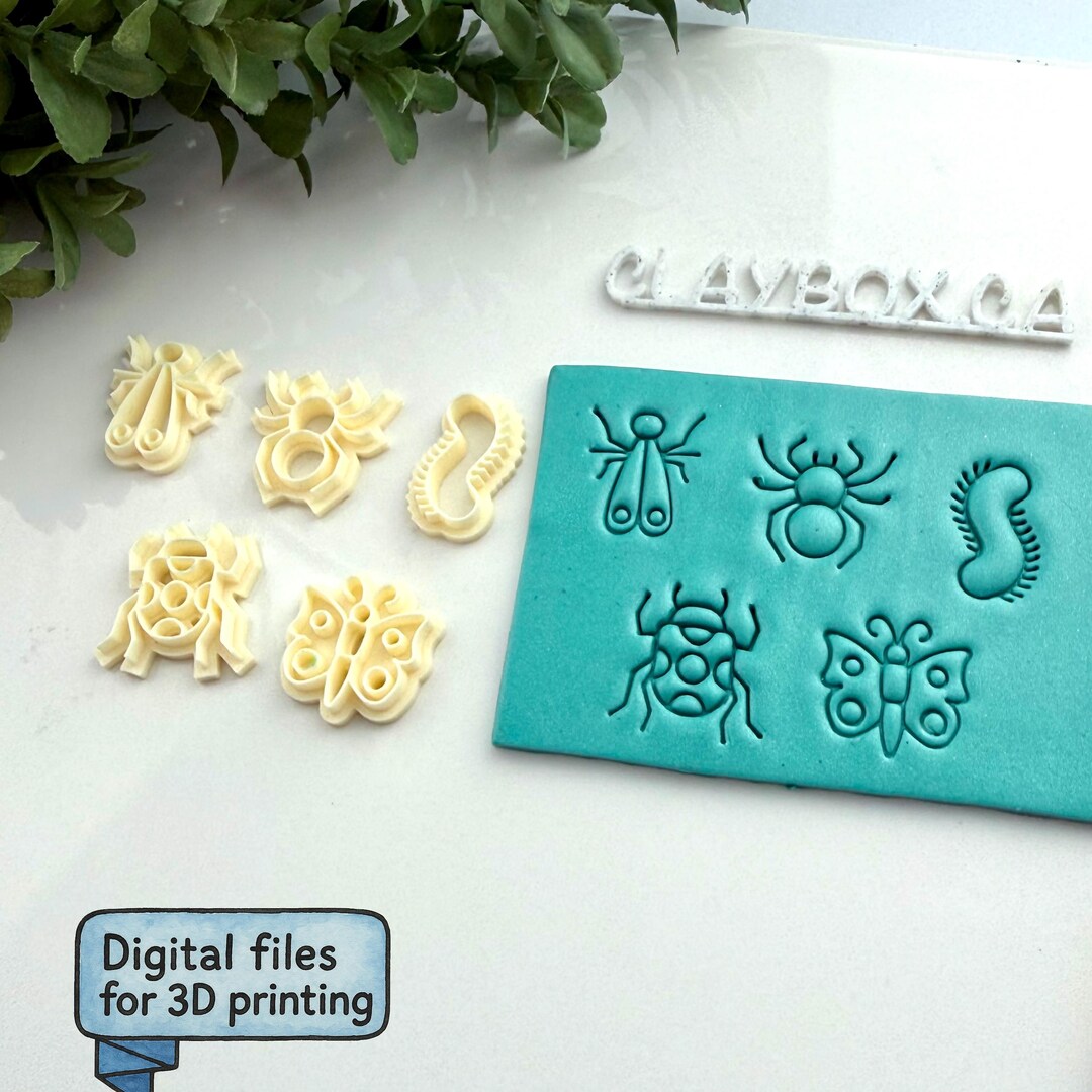 Bug Stamp Set - Digital STL Files for 3D Printing - Polymer Clay ...