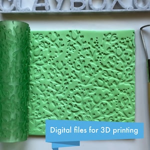 Coral Texture Roller | Digital STL Files | 3D Printable Polymer Clay Roller