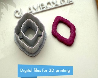 Juego de cortadores de donas marroquíes / Archivos STL digitales / Cortadores de arcilla polimérica imprimibles en 3D