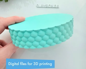 Bubble Cornstarch Container - Digital STL Files for 3D Printing - Clay Cutter Tapper Box